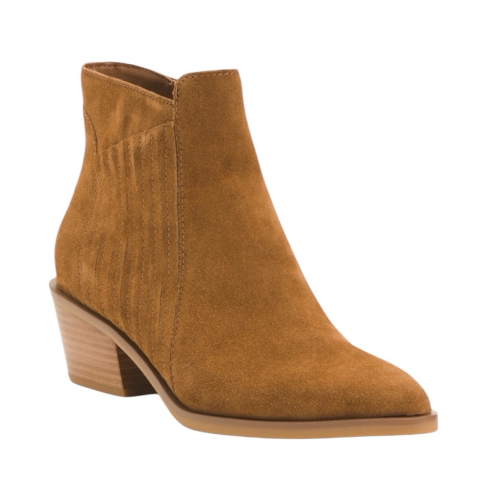 DOLCE VITA Onyx Suede Susann Wedge Booties - Picture 3 of 3